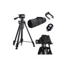 Wt-3570 170cm Profesyonel Dslr Tripod 5kg Kapasite Canon Nikon Telefon Tutuculu Bluetooth Kumanda