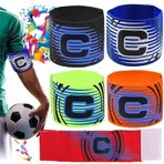 WTpin 5 adet ayarlanabilir kaptan bandajı, kaptan bandajı, futbol erkek, elastik kaptan bağı, ayarlanabilir kaptan bağı, futbol topu C standart lastik bileklik, çocuklar için, yetişkinler için (5