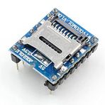 WTV020 Mini Mp3 Wav Player Modülü Micro Sd 1G TF Kart Ses Müzik Çalma Kartı16 Bit PWM DAC 3W Hoparlör Uart Haberleşme 6 Buton