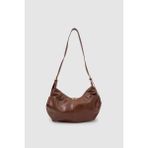 Wuclo Lilsa Ayarlanabilir Askılı Yumuşak Form Baget Omuz Çantası Taba - 36 x 21 x 9 cm