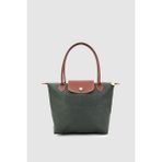 Wuclo Liros Çıtçıt Kapak ve Fermuar Kapamalı Katlanabilir Büyük Boy Tote Omuz Çantası Haki-Taba - 33 x 26 x 12 cm - Haki - Taba