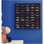 Wudie oyuncak Araba Rafı 50'li Eskitme Siyah (Hotwheels, Matcbox Arabaları Için Uygundur)1 Adet - Çok Renkli