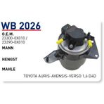 WUNDER WB2026 Mazot Filtresi Toyota Uyumlu Auris-Avensis-Verso 1,6 D4D
