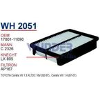 WUNDER WH2051 HAVA FİLTRESİ - TOYOTA Corolla Uyumlu 1.3 i TERRA