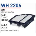 WUNDER WH2206 HAVA FİLTRESİ - HONDA CIVIC VIII HATCBACK 1,4
