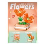 WUNİT Lale Çiçeği 3D Yapboz Puzzle Yapı Oyuncağı Hediyelik Figür