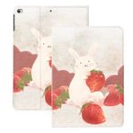 WunM Studio CE Kılıf Kindle için, Amazon Kindle Touch 2014 için Kılıf (Kindle 7 7. Nesil) eReader İnce Koruyucu Kapak Akıllı Kılıf Model Wp63Gw-Sevimli Hayvan Tavşan ve Çilek, Renkli, Dp75Sdi