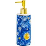 WunM Studio CE Seramik el dezenfektanı duş jeli şampuan su şişesi/retro bataklık losyonu basın şişesi/model odası banyo dekorasyonu 350ML lüks yıldızlı gökyüzü hareketli hediye, Mavi, gösterildiği gibi