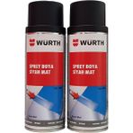 Würth 2 Adet Würth Sprey Boya RAL9005 Mat Siyah 400 ml 2 Li Set
