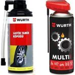 Würth 2'li Bakım Seti (Lastik Tamir Kiti - Multi Kobra 5in1)