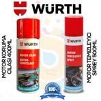 Würth 500 ml Motor Temizleyici Sprey+Würth 400 ml Koruma Cilası