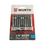 Würth Bits Uç Seti Kemer Klipsli 1/4'' 70 mm 10 Parça