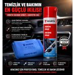Würth Sentetik Güderi Bez 38X60 cm 130 gr & Silikon Sprey 500 ml Metal Plastik Lastik Parçalar Için Uzun Süreli Koruma Özellikli