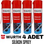Würth Silikon Sprey 500 ml Made In Germany - 4 Adet
