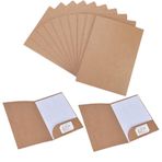Wuuooei 12 adet A4 klasör, sunum dosyası, 350 g/m² kartondan, çantalı, doküman dosyası, a4, kraft kağıdı, karton, a4 klasör, a4 klasör, imza dosyası, karton (kahverengi)