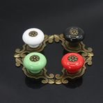 Wuuooei Çekmece kulpları seramik vintage, 6 adet seramik düğme dolap, dolap kulpları seramik vintage, seramik düğmeler komodin, mobilya, elbise dolabı, komodin için seramik düğmeler (6, sarı)