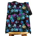 WZMPA Dungeons D20 Zar Tote Çanta Zindan Usta Hediyeler PRG Gamer İlham Yeniden Kullanılabilir Bakkal Çantası Ejderhalar Oyun Eşyaları, D20 Zar Tote, Large