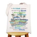WZMPA Jimmy It's 5 O'clock Somewhere Tote Bag Jimmy Hayranları Hediye Jimmy Şarkıcı Yeniden Kullanılabilir Bakkal Çantası Jimmy Ürünleri, Saat 5 Tg, Large