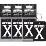 x Araba Kokusu Siyah Kristal Araba Hava Temizleyici Askı Askı Ayna Karton 2d (Set Paket x 3)