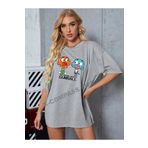 x-compass life Unisex Rahat Kesim Gumball Karakter Oversize T-shirt