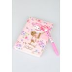 x Dekomus Lisanslı My Melody Dreamy Secret Garden A6 Kilitli Hatıra Defteri & 3D Uçlu Kalem Seti - 12M-Krem