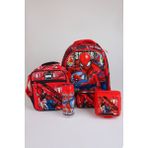 x Dekomus Lisanslı Spiderman Gamevers Collection Okul,kalem ve Termoslu Beslenme Çantası,beslenme Kabı,matara Seti - 102-Beyaz