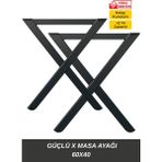 x - Güçlü Masa Ayağı 60X40 - 56,5x70
