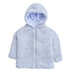X İpek Atlas Kız Erkek Bebek Çocuk Peluş Ceket (Gri, 6 Yaş)