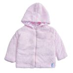 X İpek Atlas Kız Erkek Bebek Çocuk Peluş Ceket (Pembe, 7 Yaş)