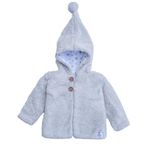 X İpek Atlas Kız Erkek Bebek Çocuk Uzun Kapüşonlu Peluş Ceket (Gri, 6 Yaş)