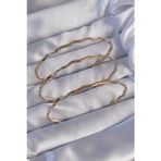 X-lady Accessories 316L Çelik Gold Renk Dalgalı Model Bilezik Seti - TJ-BB6177