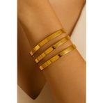 X-lady Accessories Altın Renk 3 Adet Kalın Ajda Bilezik, Bileklik – 3154-3