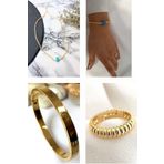 X-Lady Accessories Altın Renk Burgu Bodrum Sevdası Kolye Bileklik Yüzük Kelepçe Kombin Set - 2870