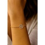 X-lady Accessories Altın Renk Kar Tanesi Asansör Çelik Bileklik SNJ – 3599