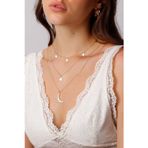 X-lady Accessories Altın Renk Kutup Yıldızı Ve Hilal Figürlü Çok Katmanlı Kombin Kolye
