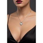 X-lady Accessories Gümüş Renk Beyaz Sedef Kalp Kutup Yıldızı Model Sf Zincir Çelik Kolye- 3772