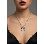 X-lady Accessories Gümüş Renk Fiyonk Baget Çelik Kolye - 3771