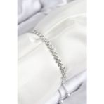 X-lady Accessories Pirinç Zirkon Taşlı Sıralı Model Gümüş Renk Asansörlü Kadın Bileklik - TJ-BB7726