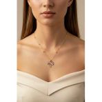 X-Lady Accessories X-Lady Accessories Altın Renk Damla Fiyonk Model Top Zincir Çelik Kolye - 3695
