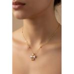 X-Lady Accessories X-Lady Accessories Altın Renk Kalp Fiyank Model Top Zincir Çelik Kolye- 3710