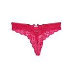 X-LADY KUŞ MOTİFLİ KOMPLE DANTEL STRING KÜLOT 543 (KIRMIZI, XL)