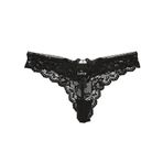 X-LADY KUŞ MOTİFLİ KOMPLE DANTEL STRING KÜLOT 543 (SİYAH, M)