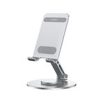 X-Level Alüminyum Katlanabilir Telefon ve Tablet Standı, iPad ile Uyumlu, Bütün Telefon ve 12inç'e Kadar Tabletlerle Uyumlu,360° Dönebilir Taban, 1,5 kg Kapasite, XFS2000, Gri