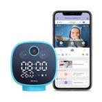 X-Level Bebek Güvenlik Kamerası, 1080P Full HD, 360° Hareket, Çift Yönlü Ses, Gece Görüşü 2 Adet 940nm Led, Sıcaklık Sensörü, Ninni Söyleme, Ses Algılama, Gece Lambası, Saat, Bulut Depolama (Mavi)