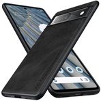 X-level Google Pixel 7a Kılıf, [Earl 3 Serisi] PU Deri Vintage İnce Koruyucu Kılıf Yumuşak TPU Tampon Kaymaz Deri Kılıf Pixel 7a 5G Case için - Siyah