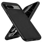 X-level Google Pixel 8A Kılıf, PC Sert Kabuklu Çizilmez Deri ve Google Pixel 8A için Darbeye Dayanıklı Tampon Koruyucu Kılıf - Siyah