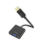 X-Level Görüntü Dönüştürücü, HD 1080P@60Hz, DisplayPort/HDMI/VGA Uyumlu, Tak-Çalıştır, Yüksek Hızlı Görüntü Aktarımı, Dual Link, Full HD, Siyah (DP to VGA - xcc7801)