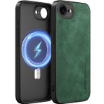 X-level iPhone 16e MagSafe kılıfı, askeri derece koruma, kaymaz, parmak izi bırakmaz, poliüretan deri cep telefonu kılıfı, iPhone 16e için, yeşil