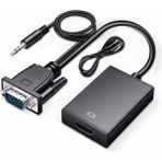 X-Level XCC7804 Ses Girişli VGA To HDMI Dönüştürücü (45 cm Aux Kablo 15 cm VGA Kablo)