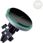 X-Level XCH2109 15W MagSafe Uyumlu Kablosuz Wireless Havalandırma Klima Petek Tipi Araç içi Telefon Tutucu Şarj Aleti - Siyah